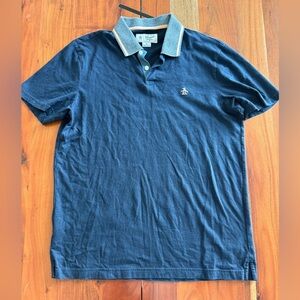 Original Penguin Men's Navy Polo with Light Contrast Collar